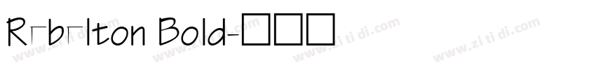 Rebelton Bold字体转换
